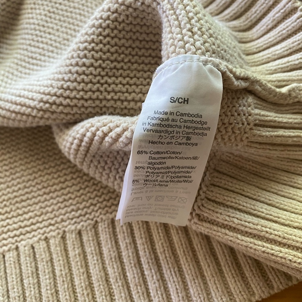 J CREW Crewneck Knit Long Sleeve Pullover Fall Winter Tan - Picture 5 of 5